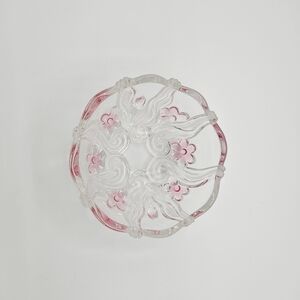 Mikasa Floral Dance Pink Frost 5.25" crystal bowl